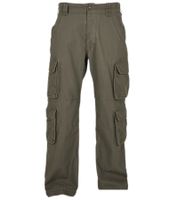 Robuste Brandit Pure Vintage Herren Cargo Hose aus Baumwolle Outdoor- & Arbeitshose mit 8 Taschen in Oliv-Grün, Schwarz oder Camouflage