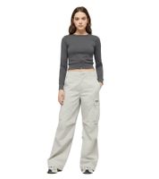 modische NIKE Woven Damen Cargo-Hose mit aufgesetzten Taschen Freizeit-Hose in Hellgrau oder Beige