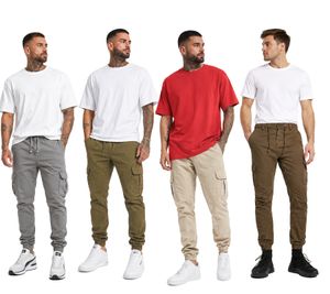 bequeme URBAN CLASSICS Herren Cargo-Hose aus reiner Baumwolle Alltags-Hose 320 g/m² in Grau, Khaki , Beige oder Braun 