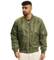 Classic Brandit Men's MA-1 Bomber Jacket with Padded Lining (Model B3149) – Wine Red and Olive Green