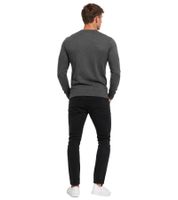 lässiges Merchcode Herren Sweatshirt Baumwoll-Pullover Rundhlas-Sweater 210 g/m² in Anthrazit und Schwarz
