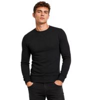 lässiges Merchcode Herren Sweatshirt Baumwoll-Pullover Rundhlas-Sweater 210 g/m² in Anthrazit und Schwarz