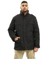 Classic Build Your Brand M65 men's US-style field jacket with a separate inner jacket; cotton-blend jacket available in navy blue, grey/black/white, olive green, and black.