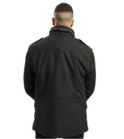 Classic Build Your Brand M65 men's US-style field jacket with a separate inner jacket; cotton-blend jacket available in navy blue, grey/black/white, olive green, and black.