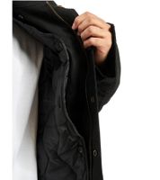 Classic Build Your Brand M65 men's US-style field jacket with a separate inner jacket; cotton-blend jacket available in navy blue, grey/black/white, olive green, and black.