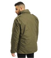 Classic Build Your Brand M65 men's US-style field jacket with a separate inner jacket; cotton-blend jacket available in navy blue, grey/black/white, olive green, and black.