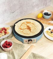 Giles & Posner Crêpe Maker with Non-Stick Cooking Surface – Adjustable Temperature Control – 1000W (EK6223GSBLVDE) – Blue