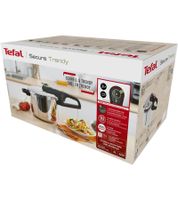 Tefal Secure Trendy Pressure Cooker (6L) with 2-level cooking regulator (Intensive: 117°C, Gentle: 112°C), induction-compatible encapsulated base (suitable for all stovetops), stainless steel pot (P2580703) – Silver