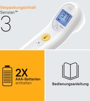 BRAUN Sensian™ 3 Non-Contact Forehead Thermometer with Night Mode, Memory Function & Backlit Display (White, 16851266)