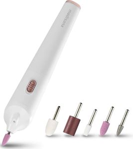 medisana MP 900 Electric Manicure & Pedicure Set with 5 attachments and LED precision light for optimal visibility and precise application (85156 White)