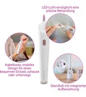 Set per manicure e pedicure elettrico medisana MP 900 con 5 accessori e luce LED di precisione per una visibilità ottimale e un'applicazione precisa 85156 Bianco