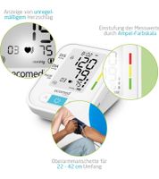 Misuratore di pressione arteriosa da braccio ecomed by medisana BU-95E con lettura di pressione sistolica e diastolica, pulsazioni, data e ora, misuratore di pressione digitale 23206 bianco