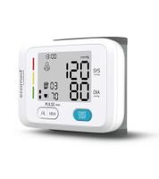 Misuratore di pressione sanguigna da polso ecomed by medisana BW-83E con display LCD di facile lettura che mostra pressione sistolica e diastolica, pulsazioni, data e ora. Misuratore di pressione digitale 23717 Bianco