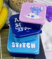 Disney Stitch Gift Box with 9 Fan Items – 4 Drinking Cups, 1 Porcelain Mug, 3 Lunch Boxes & 1 Breakfast Board