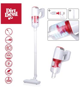 Dirt Devil 2-in-1 Cordless Stick and Handheld Vacuum Cleaner – 25-min Runtime, 0.5L Capacity, Model 47505 (White)