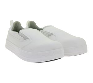 GARSPORT Auguste Low 2 S2 Men's & Women's Kitchen Safety Shoes with SSR Rubber Insert Technology – Work Shoes / Chef Shoes – GDS1500011 0002 White