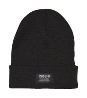 Classic SOLID SDIrwin men's beanie with logo patch (model 21301127-ME) in black or grey