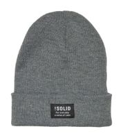 Classic SOLID SDIrwin men's beanie with logo patch (model 21301127-ME) in black or grey