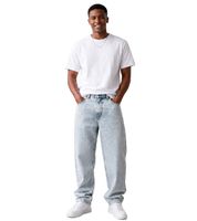 Modern URBAN CLASSICS men's baggy jeans made of cotton – Wide-cut denim trousers in light blue or dark blue