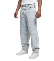 Modern URBAN CLASSICS men's baggy jeans made of cotton – Wide-cut denim trousers in light blue or dark blue