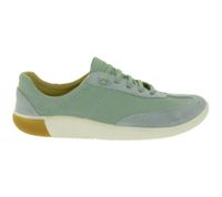 Lightweight KEEN KNX T-Toe Women's Leather Sneakers – Casual/Training Shoes with Elastic Lacing (1031233 Ice Green/Birch)