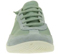 Lightweight KEEN KNX T-Toe Women's Leather Sneakers – Casual/Training Shoes with Elastic Lacing (1031233 Ice Green/Birch)