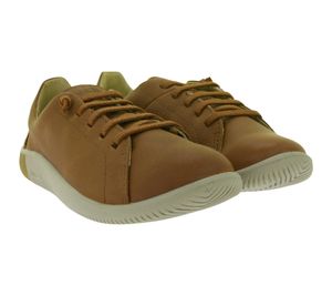 Stylish KEEN KNX Lace Women's Leather Sneakers – Barefoot-Inspired Casual Lace-Up Shoes (1029025 Plaza/Taupe)