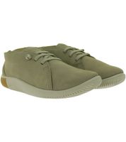 Bequeme KEEN KNX Chukka Damen Barfußschuhe aus Leder Leichte Freizeit- & Alltagsschuhe mit Schnürung 1029526 Hellbraun/Taupe