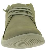 Bequeme KEEN KNX Chukka Damen Barfußschuhe aus Leder Leichte Freizeit- & Alltagsschuhe mit Schnürung 1029526 Hellbraun/Taupe