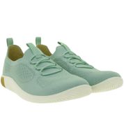 Bequeme KEEN KNX Knit Lace Damen Barfußschuhe Atmungsaktive Freizeitschuhe mit Strick-Obermaterial 1030077 Grün