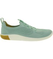 Bequeme KEEN KNX Knit Lace Damen Barfußschuhe Atmungsaktive Freizeitschuhe mit Strick-Obermaterial 1030077 Grün