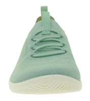 Bequeme KEEN KNX Knit Lace Damen Barfußschuhe Atmungsaktive Freizeitschuhe mit Strick-Obermaterial 1030077 Grün