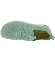 Bequeme KEEN KNX Knit Lace Damen Barfußschuhe Atmungsaktive Freizeitschuhe mit Strick-Obermaterial 1030077 Grün