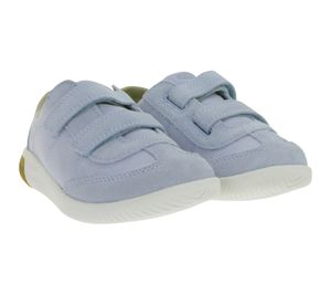 Chaussures minimalistes confortables KEEN Knx T-Toe DS pour enfants, en cuir véritable bleu clair, avec technologie anti-odeurs Eco