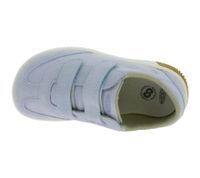 Chaussures minimalistes confortables KEEN Knx T-Toe DS pour enfants, en cuir véritable bleu clair, avec technologie anti-odeurs Eco