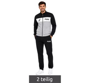 Ensemble de détente 2 pièces pour homme Australian : Sweat-shirt et pantalon de jogging en coton avec logo AF67, gris/noir/blanc