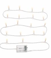 Guirlande lumineuse LED étanche LICHTMOMENTE (lot de 10) avec minuterie, 2,2 mètres, 20 micro-LED blanc chaud, argent (9845248)