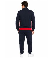 Completo da casa da uomo Australian Homewear: felpa e pantaloni jogger in cotone con logo AF67, rosso/bianco/blu scuro