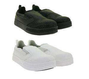 Chaussures de sécurité de cuisine GARSPORT Auguste Low 2 S2 pour homme et femme, avec technologie d'insert en caoutchouc SSR, chaussures de travail pour chefs, GDS1500011, blanc ou noir