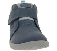 Comfortable KEEN Knx Middle Vintage children's barefoot-style sneaker boots with Eco Anti-Odor technology; genuine leather shoes (Model 1031243, Blue)