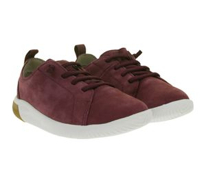 Chaussures pieds nus confortables KEEN Knx Lace Fig/Star pour enfants, en cuir véritable violet, avec technologie anti-odeurs écologique, modèle 1031145