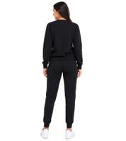 Modern Australian Women's 2-Piece Homewear & Leisure Jogging Suit (Sweatshirt & Joggers) AF 43 – Black/Pink