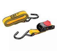 2er Pack CATERPILLAR Zurrgurte 3 m x 25 mm mit Klemmschloss S-Haken 250 daN Spanngurte **B-Ware – geprüft & funktionell einwandfrei** Gelb