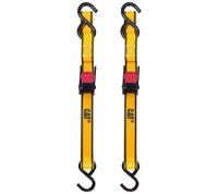 2er Pack CATERPILLAR Zurrgurte 3 m x 25 mm mit Klemmschloss S-Haken 250 daN Spanngurte **B-Ware – geprüft & funktionell einwandfrei** Gelb