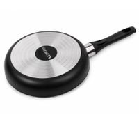 Sitram Bratpfanne 24 cm mit Glasdeckel Antihaftbeschichtung Soft-Touch-Griff **B-Ware – geprüft & funktionell einwandfrei** Schwarz