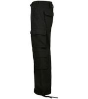 Durable Build Your Brand Pure Vintage Men's Cotton Cargo Trousers – Outdoor & Work Pants with 8 Pockets (Beige or Black)