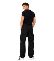 Durable Build Your Brand Pure Vintage Men's Cotton Cargo Trousers – Outdoor & Work Pants with 8 Pockets (Beige or Black)