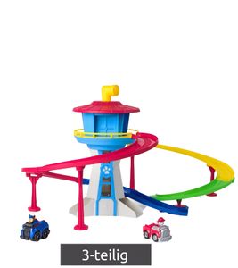 Nickelodeon PAW Patrol Race and Rescue Tower Playset (Tower with 2 mini toy vehicles) **B-Stock – inspected & fully functional** – Multicolored