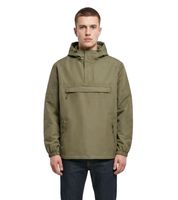Build your Brand Herren Sommer Windbreaker wasserabweisende Hoodie-Jacke B3162 in Oliv-Grün oder Schwarz
