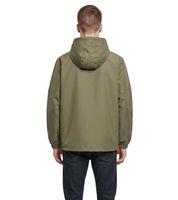 Build your Brand Herren Sommer Windbreaker wasserabweisende Hoodie-Jacke B3162 in Oliv-Grün oder Schwarz